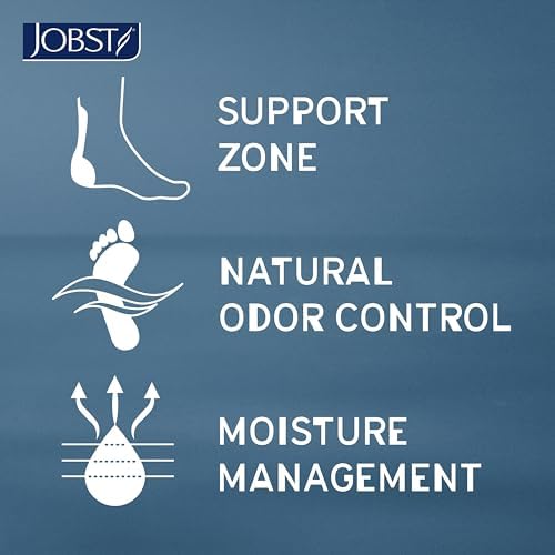 BSN Medical 7529012 JOBST Sock, Knee High, 20-30 mmHg, Closed Toe, Large, Blue/Grey - Image 5