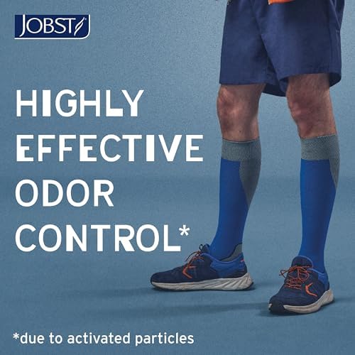 BSN Medical 7529012 JOBST Sock, Knee High, 20-30 mmHg, Closed Toe, Large, Blue/Grey - Image 7