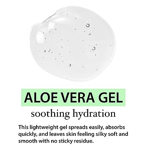 USDA Organic Aloe Vera Gel - For Face, Body, Hair - 100% Pure, After Sun Care - Image 5