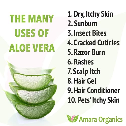 USDA Organic Aloe Vera Gel - For Face, Body, Hair - 100% Pure, After Sun Care - Image 6