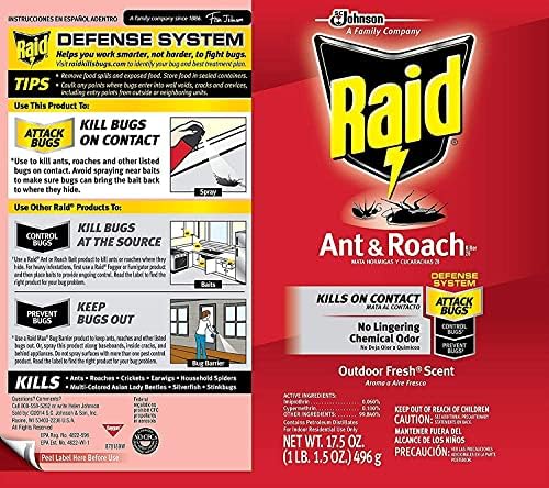 Raid Ant & Roach Spray Outdoor Fresh 17.50 oz (Pack of 3) - Image 4