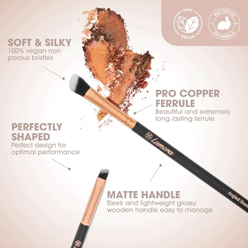 Eye Makeup Brushes Eyeshadow Brush Set - 7pcs Soft Synthetic Eyeshadow Blending Brush Kit - For Blending Eyeshadow, Eyeliner, Crease, Eyebrow - Long Lasting, Apply Better, Flawless Look Makeup - Image 4