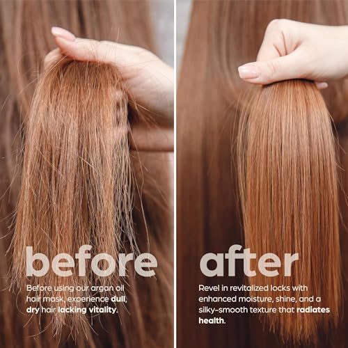 Artnaturals Argan Hair Mask Conditioner - (8 Oz/226g) - Deep Conditioning Treatment - Organic Jojoba Oil, Aloe Vera & Keratin - Repair Dry, Damaged, Color Treated, Natural Hair Growth - Sulfate Free - Image 5