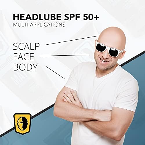 HeadBlade HeadLube SPF 50 Men's Lotion and Sunscreen - No Greasiness, Sweat Resistant, Formulated for Face, Body & Scalps - Water Resistant for 80 Minutes, 5 fl oz - Image 5