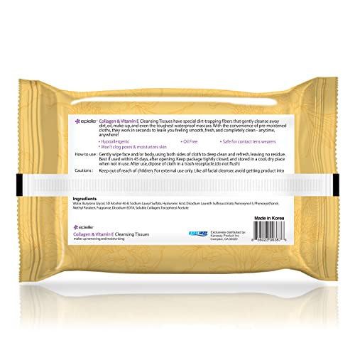 Epielle OG Makeup Remover Cleansing Wipes | Gentle for All Skin Types | Daily Facial Towelettes | Ideal Beauty Gift, Spa Day Set | 4-Pack | Korean Skincare - Image 6