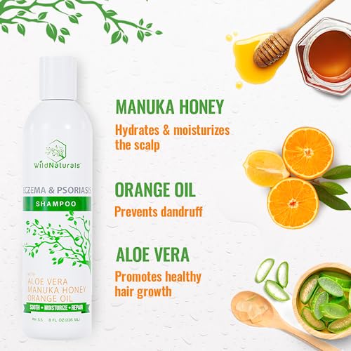 Eczema & Psoriasis Treatment Shampoo - Anti-Dandruff, Scalp Relief for Dry & Itchy Skin - Hypoallergenic, Paraben & Fragrance-Free for Sensitive Scalp - Image 4