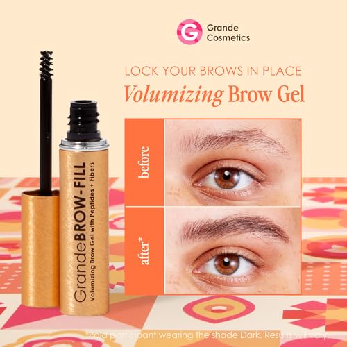 Grande Cosmetics GrandeBROW-FILL Volumizing Brow Gel, Tinted or Clear Eyebrow Mascara, Soft Flexible Hold, Water Resistant - Image 2
