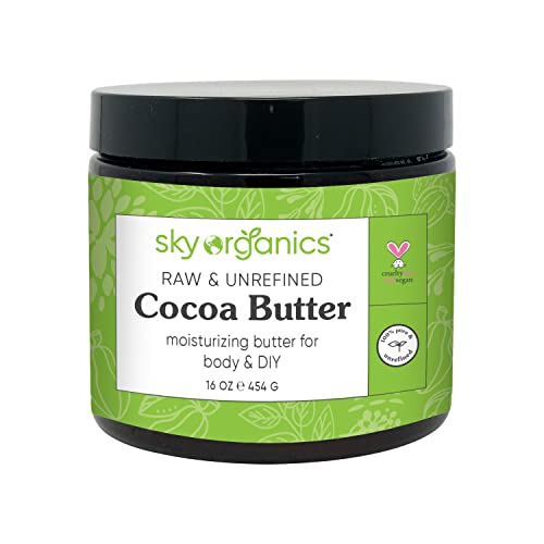 Sky Organics Cocoa Butter for Body, 100% Raw & Unrefined Ultra-Moisturizing Butter to Deeply Hydrate & Condition Skin, Promotes Smooth Skin Tone & Texture, Suitable for Tight or Extra Dry Skin, 16 Oz. - Image 10