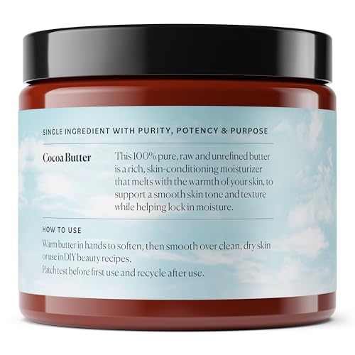Sky Organics Cocoa Butter for Body, 100% Raw & Unrefined Ultra-Moisturizing Butter to Deeply Hydrate & Condition Skin, Promotes Smooth Skin Tone & Texture, Suitable for Tight or Extra Dry Skin, 16 Oz. - Image 3