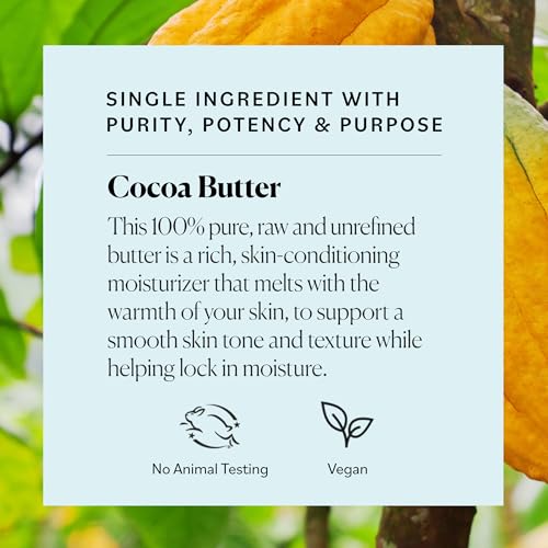 Sky Organics Cocoa Butter for Body, 100% Raw & Unrefined Ultra-Moisturizing Butter to Deeply Hydrate & Condition Skin, Promotes Smooth Skin Tone & Texture, Suitable for Tight or Extra Dry Skin, 16 Oz. - Image 7