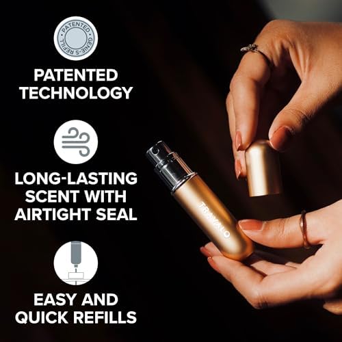 Travalo Classic HD Perfume Atomizer - Elegant Design for Valentine’s Day - Reusable, Airtight, Easy Fill Mini Pump Sprayer with Volume Window - Gold - Image 2