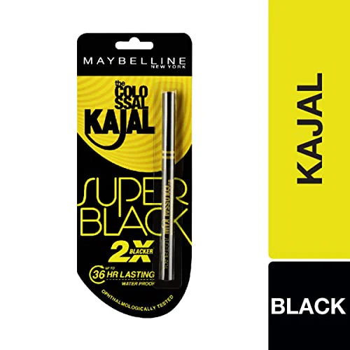 Maybelline New York New The Colossal Kajal - Super Black (2X Blacker) Waterproof 16Hours Intense Pencil - Image 2