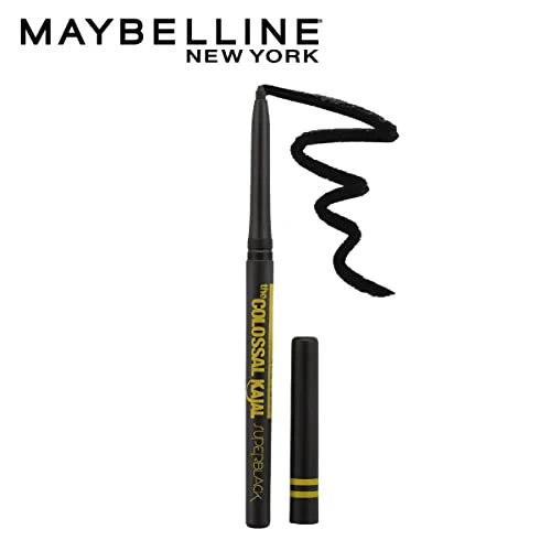 Maybelline New York New The Colossal Kajal - Super Black (2X Blacker) Waterproof 16Hours Intense Pencil - Image 6