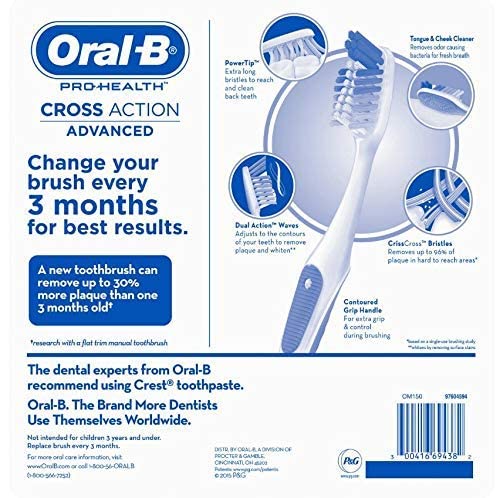 Oral-B Pro-Health Cross Action Advanced Toothbrush, Medium - 8 pack - Image 4