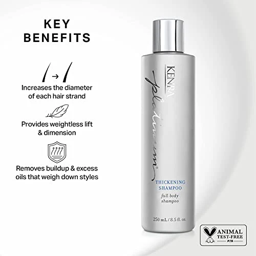 Kenra Platinum Thickening Shampoo/Conditioner | Provides Nourishment & Delivers Shine | Increases Thickness & Volume | Body & Fullness | Protects Against Humidity | All Hair Types - Image 2