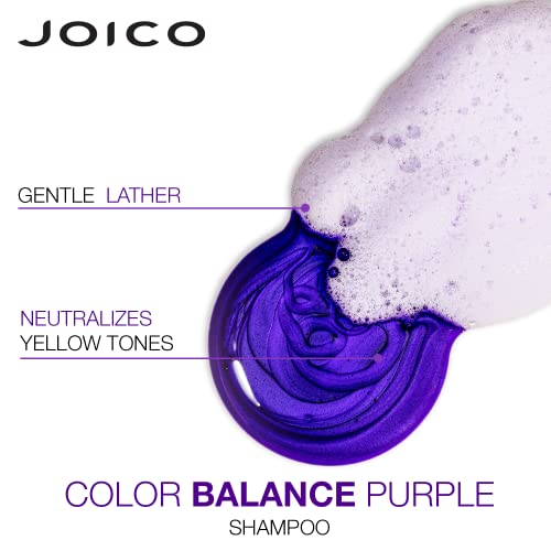 Joico Color Balance Purple Shampoo & Conditioner Set, Eliminate Brassy and Yellow tones, for Cool Blonde or Gray Hair - Image 6