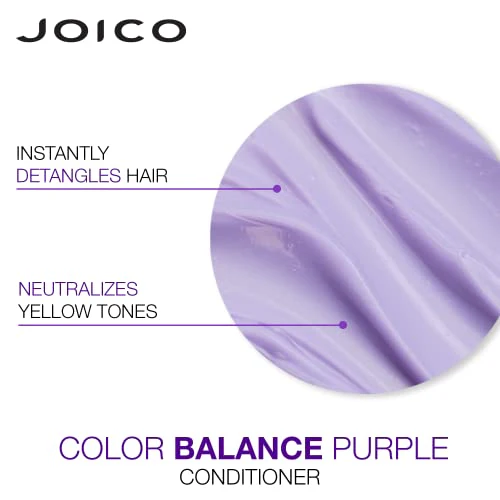 Joico Color Balance Purple Shampoo & Conditioner Set, Eliminate Brassy and Yellow tones, for Cool Blonde or Gray Hair - Image 7