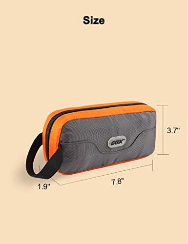 GOX Travel Toiletry Bag Dopp Kit Case for Men Multifunction Packing Organizer Pouch(Orange/Grey) - Image 6