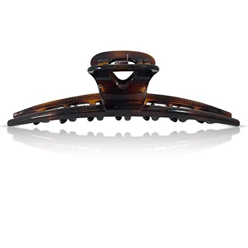 Scunci 4-Pack No-Slip Grip Fine Hair Jaw Clips, Assorted Colors (Black, Brown) - Image 3