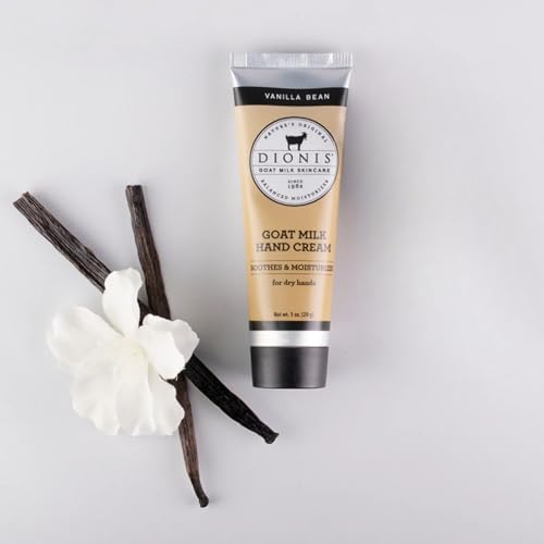 Dionis Goat Milk Skin Care Vanilla Bean Scented Hand Cream Set - Cruelty Free Travel Size Hand Lotion For Hydrating & Moisturizing Dry Skin - Paraben Free Formula Made In The USA, 1 oz Set of 4 - Image 4