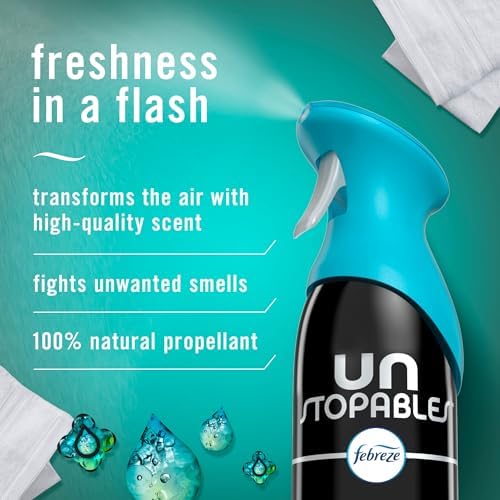 Febreze Air Mist Air Freshener Spray, Odor-Fighting Room Spray, Air Fresheners for Home and Bathroom and Kitchen, Aerosol Can, Unstopables Fresh Scent, 8.8oz, 1 Count - Image 2