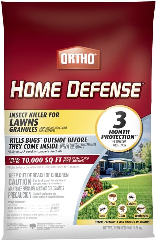 Ortho Home Defense Insect Killer for Lawns Granules - Treats up to 10,000 sq. ft., Lawn Insect Killer Kills Ants, Ticks, Fleas, Spiders, Centipedes & Other Listed Bugs, Fast Acting, 10 lbs. - Image 3