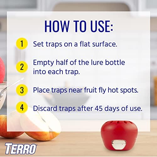 TERRO T2502 Ready-to-Use Indoor Fruit Fly Trap with Built in Window - 2 Traps + 90 day Lure Supply - Image 8