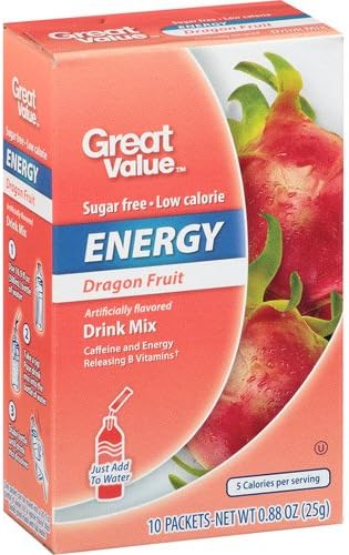 Great Value Energy Drink Mix Variety Bundle, 0.88-1.13 oz box with 10 Drink Packets (Pack of 4) includes 1-Box Blueberry Acai + 1-Box Wild Strawberry + 1-Box Dragon Fruit + 1-Box Pomegranate Lemonade - Image 3