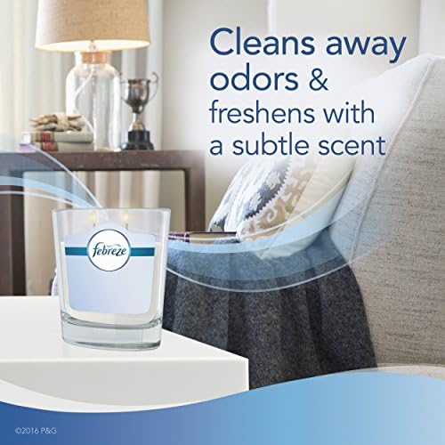 Febreze Scented Air Freshener Candle, Linen and Sky, Home Fragrance, Odor Eliminator for Strong Odors, 6.3 Oz (4 Count) - Image 2