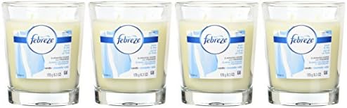 Febreze Scented Air Freshener Candle, Linen and Sky, Home Fragrance, Odor Eliminator for Strong Odors, 6.3 Oz (4 Count) - Image 7