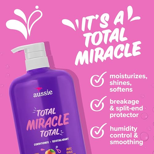 Aussie For Damage â Paraben-Free Total Miracle Conditioner w/Apricot, 30.4 fl oz/bottle (4 Count) - Image 3