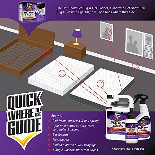 Hot Shot Ready-to-Use Bed Bug Killer Spray, Kills Bed Bugs and Bug Eggs Indoors, Kills Fleas and Dust Mites, Non-Staining, 1 Gallon - Image 4
