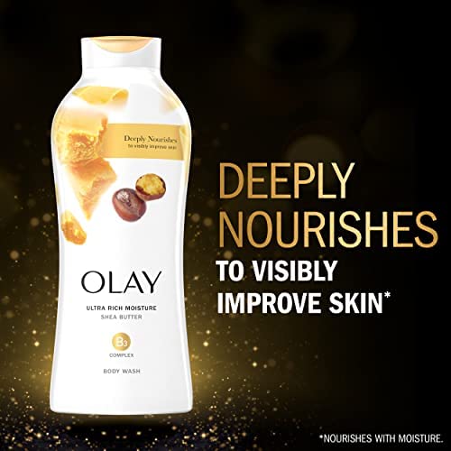 Olay Ultra Moisture Shea Butter Body Wash with B3 Complex - 22 Fl Oz (Pack of 4) - Image 2