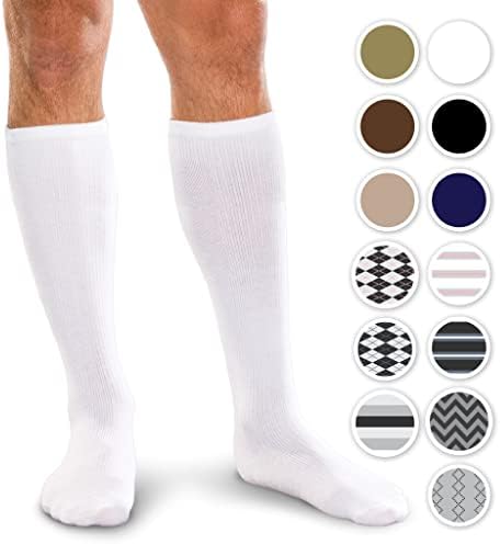 Core-Spun 20-30mmHg Moderate Graduated Compression Support Knee High Socks - Image 2