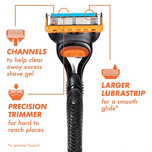 Gillette Fusion5 Razor Refills for Men, 2 Razor Blade Refills - Image 2