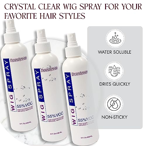 Brandywine Non-Aerosol Wig Spray for Synthetic and Natural Hair Wigs (3 Pack) - Image 4