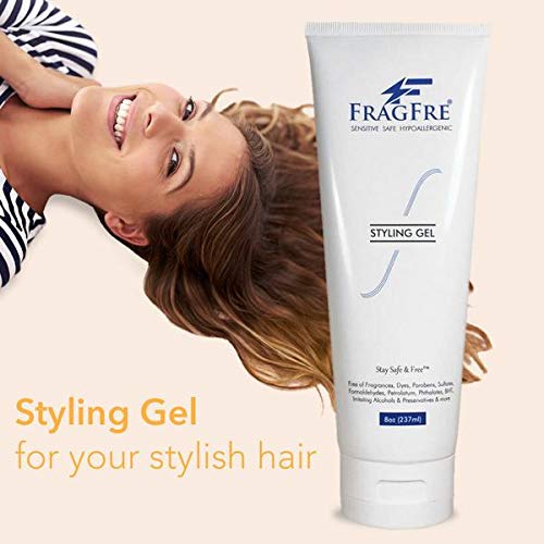 Hair Styling Gel 8 oz (2-Pack Gift Set) Medium Hold - Fragrance Free Hypoallergenic - Irritation Free Styling Gel for Sensitive Skin - for Men Women Children - Gluten Free Vegan Cruelty Free - Image 4