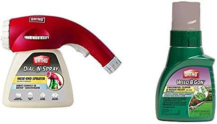 Ortho Dial N Spray Multi-Use Hose-End Sprayer Weed B Gon Chickweed Clover & Oxalis Killer for Lawns Concentrate