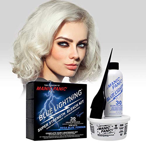 MANIC PANIC Blue Lightning Hair Bleaching Kit - (Super Strength) - 30 Volume Cream Developer With Mega Blue Toner Powder - Neutralizes Warm Tones, Lifts up to 5 Levels of Lightening - Hair Lightener - Image 5