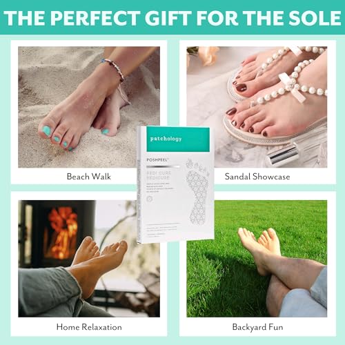 Patchology PoshPeel Pedi Cure - Foot Peel Mask Soak Treatment, Pedicure Foot Spa, Feet Peeling Mask, Pedicure Booties w/Deep Exfoliation for Baby-soft Skin, Pedicure Supplies for Foot Care, 1 Pair - Image 6