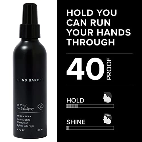 Blind Barber 40 Proof Sea Salt Spray for Men - Texture Spray for Hair Volume, Off The Beach Waves & Matte Natural Finish - Water Based Texturizing Spray (5 Oz) - Image 2