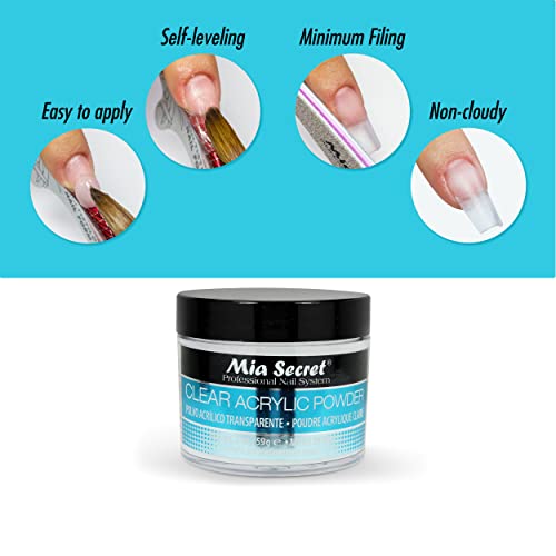 Mia Secret Clear Acrylic Powder (2oz) - Image 5