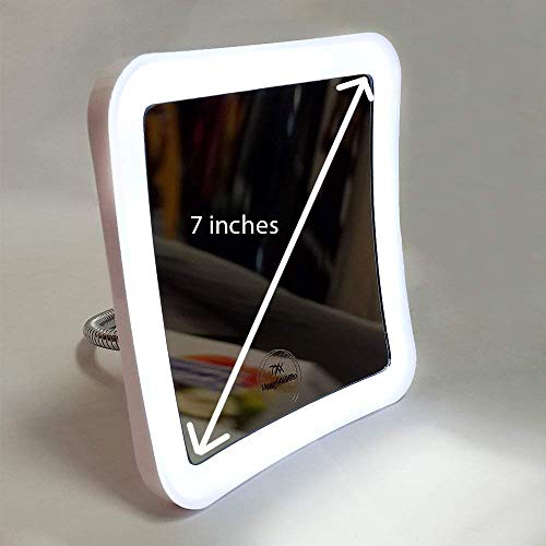 SunplusTrade Makeup Mirror with LED Lights and Magnification, Portable Cordless Design Suction Cup Mirror for Home and Travel with Flexible Gooseneck to Adjust to Any Position Easily - Image 5