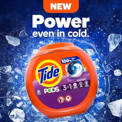 Tide PODS Laundry Detergent Soap Pacs, HE Compatible, 42 Count, Powerful 3-in-1 Clean in one Step, Spring Meadow Scent - Image 3