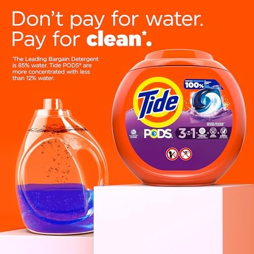 Tide PODS Laundry Detergent Soap Pacs, HE Compatible, 42 Count, Powerful 3-in-1 Clean in one Step, Spring Meadow Scent - Image 4