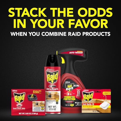 Raid Double Control Small Roach Baits, Child Resistant, For Indoor Use, Kills Roaches for 3 Months, 12 Count - Image 8