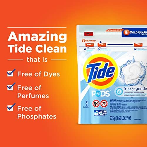 Tide Laundry Detergent Pods, Free & Gentle, 81 Count (Pack of 1) - Image 8