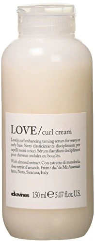 Davines LOVE Curl Cream, Weightless Curl Defining Leave-On Serum For Curly And Wavy Hair, Residue-Free Softness and Shine, 5.07 Fl Oz