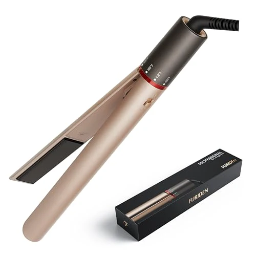 FURIDEN Professional Salon Quality Hair Straightener, Hair Straightener and Curler 2 in 1, Flat Iron Curling Iron in One, Fast Results | Long Lasting - Image 8