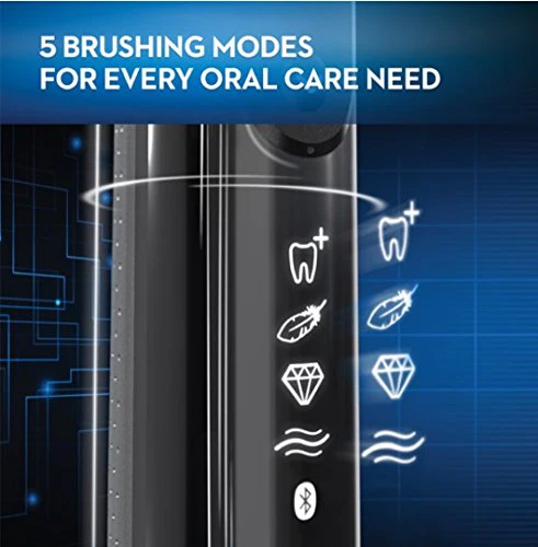 Oral-B 7500 Electric Toothbrush with Replacement Brush Heads and Travel Case, Black - Image 4